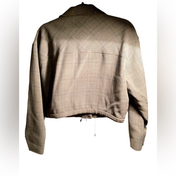 Emanuel Ungaro Beige drawstring Trendy Style Cropped Blazer with Notched Lapel 6 - Picture 4 of 5